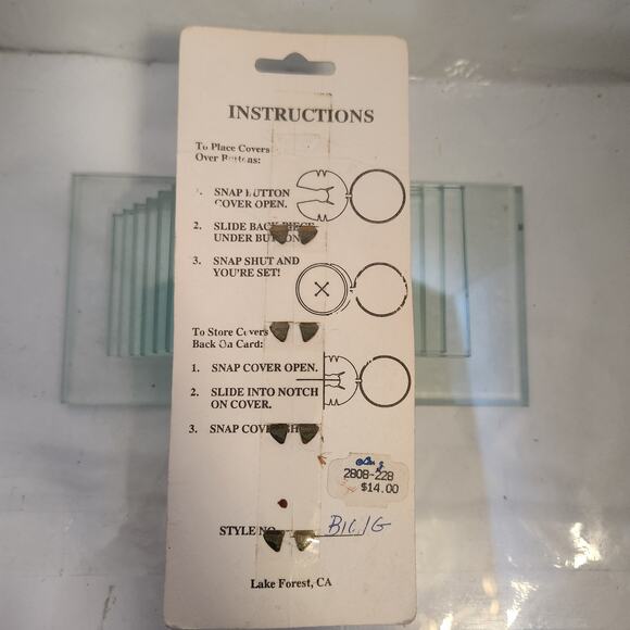 Vintage Button Covers "The Button Connection" metal - Picture 3 of 3